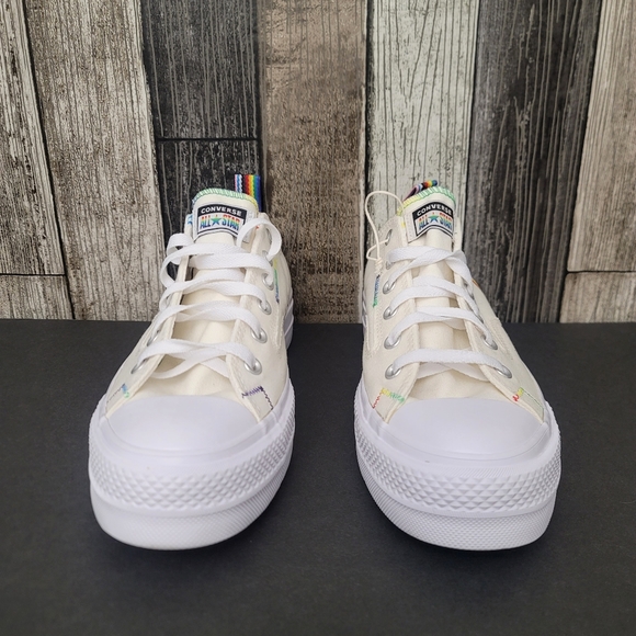 Converse Chuck Taylor All-Star Lift Low LGBT Men's 10 -Women's 12 Rainbow - Picture 3 of 10